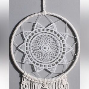 Tenture Murale Macramé Tissée Bohème 70x50cm - Coton, Polyester, Bois - Personnalisable